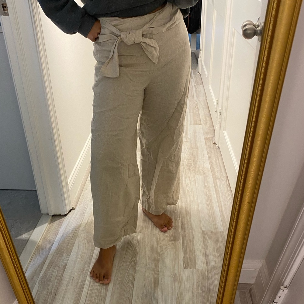 LINEN Flare Pants Size M
